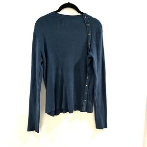 Bohme Teal Button-Detail Women's Sweater